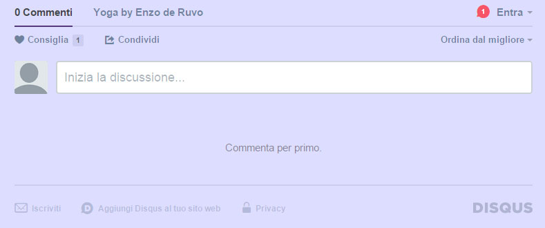 Disqus - area commenti